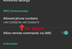 SMS Commands Setup