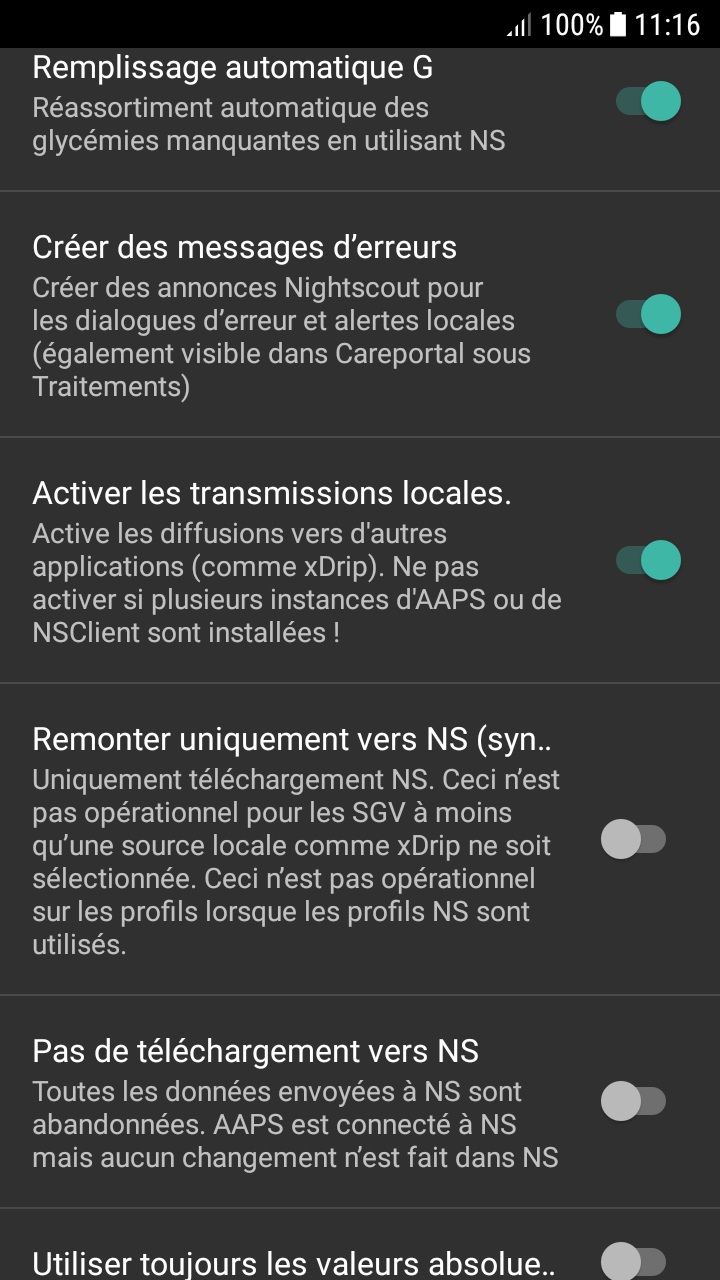 Nightscout download preferences