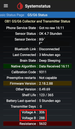 Batterijgegevens voor Firefly-zender