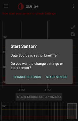 xDrip+ Startuoti Libre siųstuvą & Sensorių 3